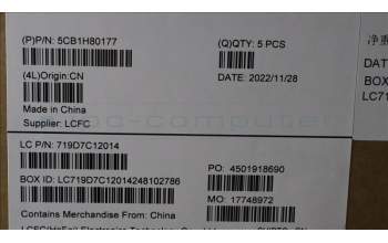 Lenovo 5CB1H80177 COVER Upper Case ASM_THAI L82TU BU_BK