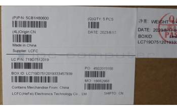 Lenovo 5CB1H80600 COVER UpperCaseASM_EURO ENGL82TVIG_IMR