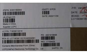 Lenovo 5CB1H80800 COVER Upper Case ASM_RUS L82RL NFP AB U