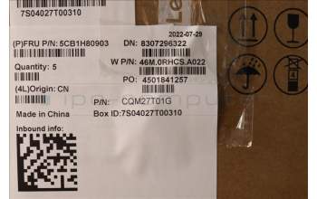 Lenovo 5CB1H80903 COVER Upper Case ASM_NORDIC W 82R8 SG