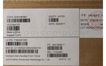 Lenovo 5CB1H81807 COVER JE542_D_COVER_ASSY_SILVER_DIS