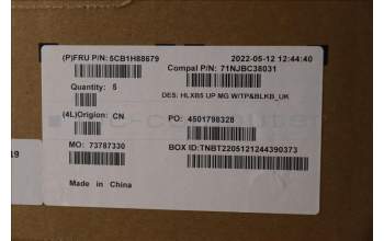 Lenovo 5CB1H88679 COVER Upper Case ASM_UKE C21DL MGBL