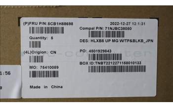 Lenovo 5CB1H88698 COVER Upper Case ASM_JPN C21DL MGBL