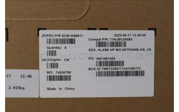 Lenovo 5CB1H88811 COVER Upper Case ASM_ENG C21DL MGNBL