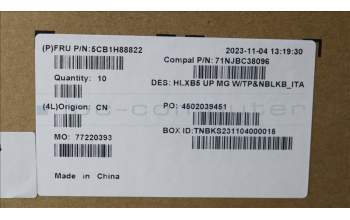 Lenovo 5CB1H88822 COVER Upper Case ASM_ITA C21DL MGNBL