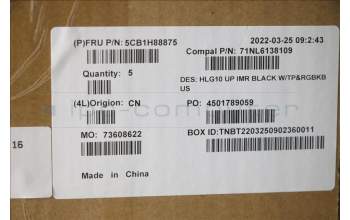 Lenovo 5CB1H88875 COVER UpperCase ASM_ENG C82S9RGB BLA
