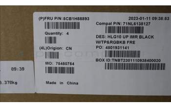 Lenovo 5CB1H88893 COVER UpperCase ASM_FRA C82S9RGB BLA