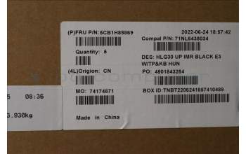 Lenovo 5CB1H89869 COVER UpperCaseASM_HUN C82S9 E3 BLA