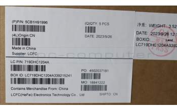 Lenovo 5CB1H91996 COVER Upper Case ASM_GER L82QD FPCG