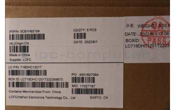 Lenovo 5CB1H92104 COVER Upper Case ASM_SWS L82QD NFPCG
