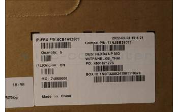 Lenovo 5CB1H92809 COVER Upper Case ASM_THAI C21DK MGNBL