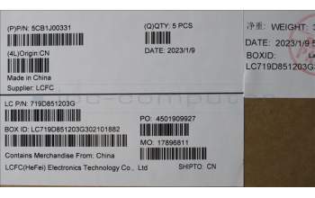 Lenovo 5CB1J00331 COVER Upper Case ASM_PORL82SFFP_AB_NB_PC