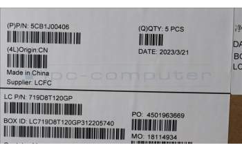 Lenovo 5CB1J00406 COVER Upper Case ASM_BELL82SFFP_CG_NB_ML