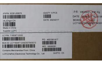 Lenovo 5CB1J00676 COVER Upper Case ASM_ENGL82SFFP_CG_NB_ML