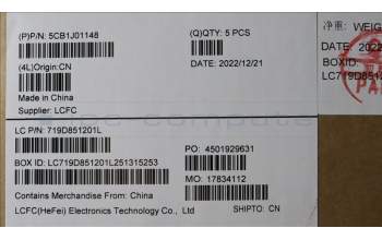 Lenovo 5CB1J01148 COVER UpperCaseASM_FRA/ARAL82SFFPSGBL_ML