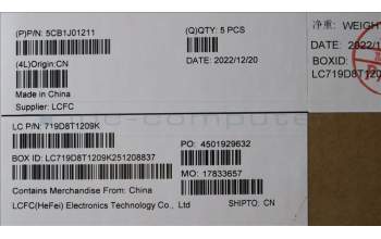 Lenovo 5CB1J01211 COVER Upper Case ASM_FRAL82SFFP_SG_NB_ML