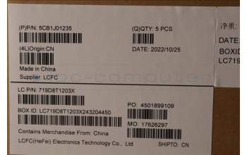 Lenovo 5CB1J01235 C-Abdeckung mit Tastatur, Arabisch, schiefergrau, Fingerabdruck, US