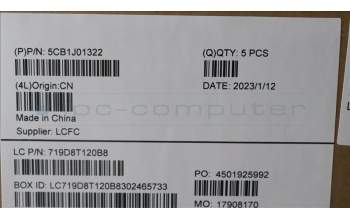 Lenovo 5CB1J01322 COVER Upper Case ASM_SPAL82SFNF_AB_NB_PC