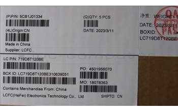 Lenovo 5CB1J01334 COVER Upper Case ASM_ENGL82SFNF_CG_BL_PC