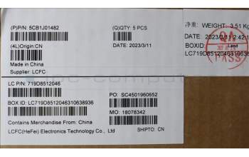 Lenovo 5CB1J01482 COVER Upper CaseASM_THAIL82SFNF_SG_BL_PC