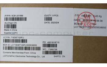 Lenovo 5CB1J01566 COVER Upper Case ASM_KORL82SFNF_SG_NB_PC