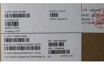 Lenovo 5CB1J01569 COVER Upper Case ASM_PORL82SFNF_SG_NB_PC