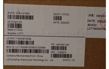 Lenovo 5CB1J01805 COVER Upper Case ASM_GER L82QG FPAG