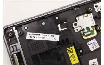 Lenovo 5CB1J01807 C-Abdeckung mit Tastatur, Skandinavien, arktisgrau, Fingerabdruckleser