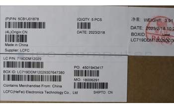 Lenovo 5CB1J01878 COVER Upper Case ASM_THAI L82QG NFPAG