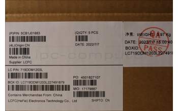Lenovo 5CB1J01883 C-Cover with keyboard,Czech Slovakian,Arctic Grey,Non_Fingerprint