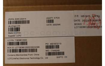 Lenovo 5CB1J02414 COVER Upper Case ASM_THAI L82QE FPSG