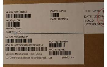 Lenovo 5CB1J02931 COVER Upper Case ASM_ITA L82U1 I/G_FP_U