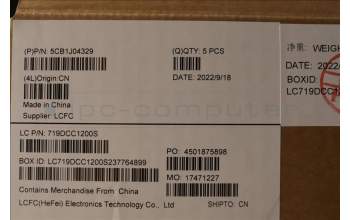 Lenovo 5CB1J04329 COVER Upper Case ASM_ITA L82TF RGBSG