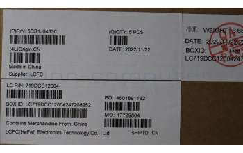 Lenovo 5CB1J04330 COVER Upper Case ASM_KOR L82TF RGBSG