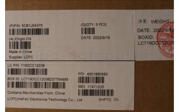 Lenovo 5CB1J04375 COVER Upper Case ASM_JPN L82TF WHOG