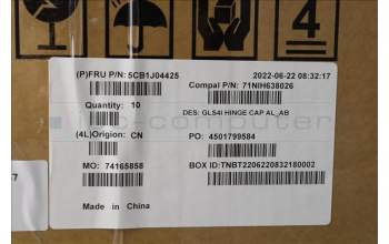 Lenovo 5CB1J04425 COVER Hinge Cover C 82SD AL_AB