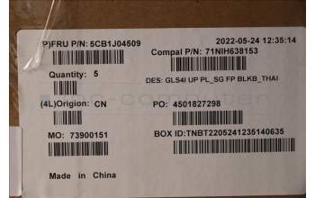 Lenovo 5CB1J04509 COVER UpperCaseASM_THAI C82SD PLSG FPBL