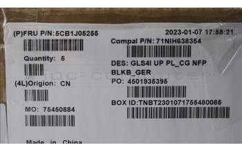 Lenovo 5CB1J05255 COVER UpperCaseASM_GER C82SD PLCG NFPBL