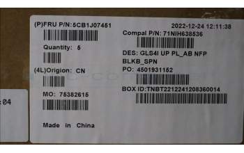 Lenovo 5CB1J07451 COVER UpperCaseASM_SPA C82SD PLAB NFPBL