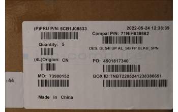 Lenovo 5CB1J08533 COVER UpperCaseASM_SPA C82SD ALSG FPBL