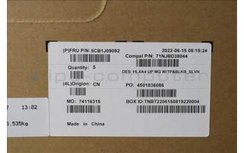 Lenovo 5CB1J09092 COVER Upper Case ASM_SLV C21DH MGBL