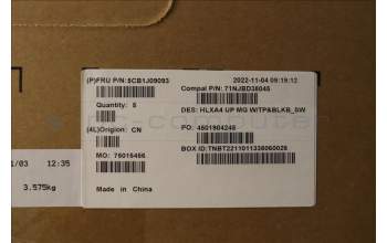 Lenovo 5CB1J09093 COVER Upper Case ASM_SWS C21DH MGBL