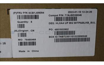 Lenovo 5CB1J09094 COVER Upper Case ASM_BUL C21DH MGBL