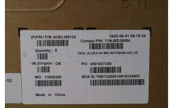 Lenovo 5CB1J09132 COVER Upper Case ASM_ENG C21DH MGNBL