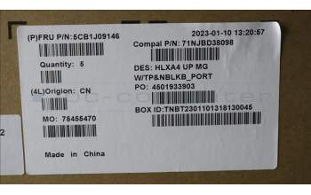 Lenovo 5CB1J09146 COVER Upper Case ASM_POR C21DH MGNBL