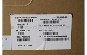 Lenovo 5CB1J09197 COVER Upper Case ASM_GRE C21DJ MGBL