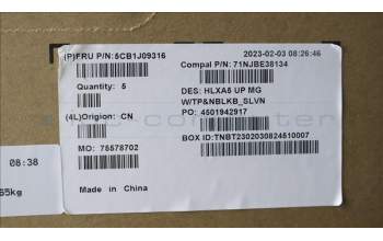 Lenovo 5CB1J09316 COVER Upper Case ASM_SLV C21DJ MGNBL