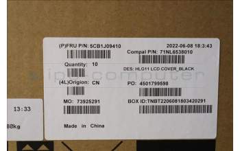 Lenovo 5CB1J09410 COVER LCD Cover C 82SA Black