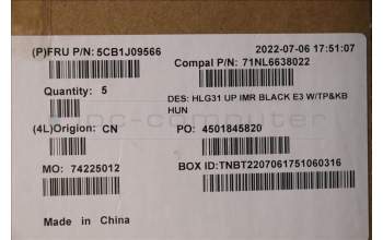 Lenovo 5CB1J09566 COVER UpperCaseASM_HUN C82SA E3 BLA