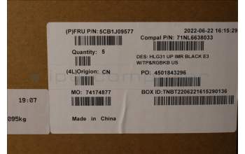 Lenovo 5CB1J09577 COVER UpperCaseASM_ENG C82SARGB E3 BLA